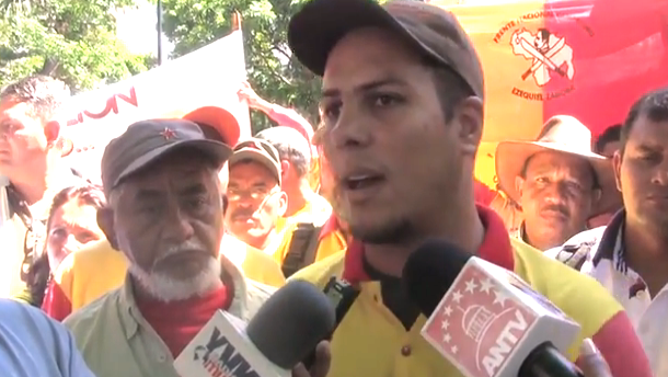 Kevin Rangel de la CRBZ declara en la Plaza Bolívar de Caracas