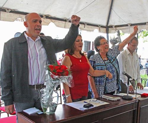 Actividad en la Plaza Bolívar de Caracas contra la guerra psicológica