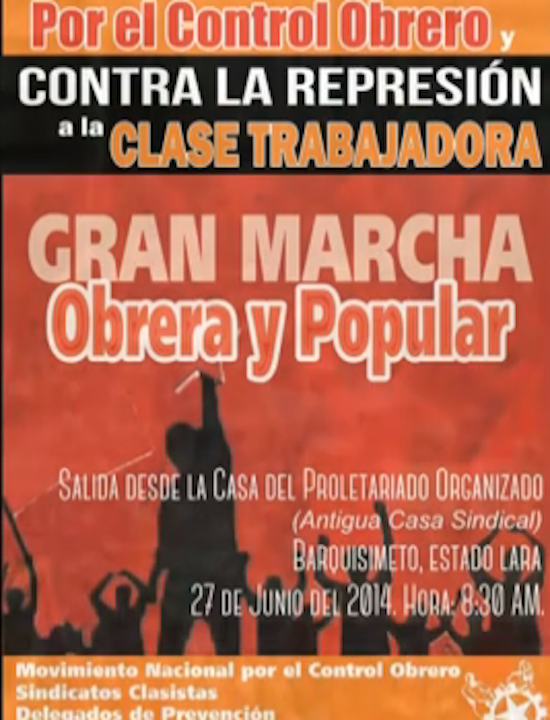 Gran Marcha Obrera y Popular en Barquisimeto