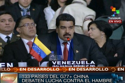 Maduro hizo un llamado en la Cumbre G-77 a la descolonización del Sur