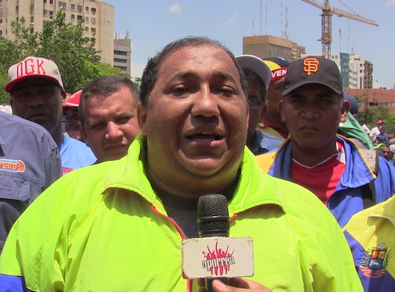 José Melendez declaró para Aporrea en la marcha de los Sidoristas en Puerto Ordaz