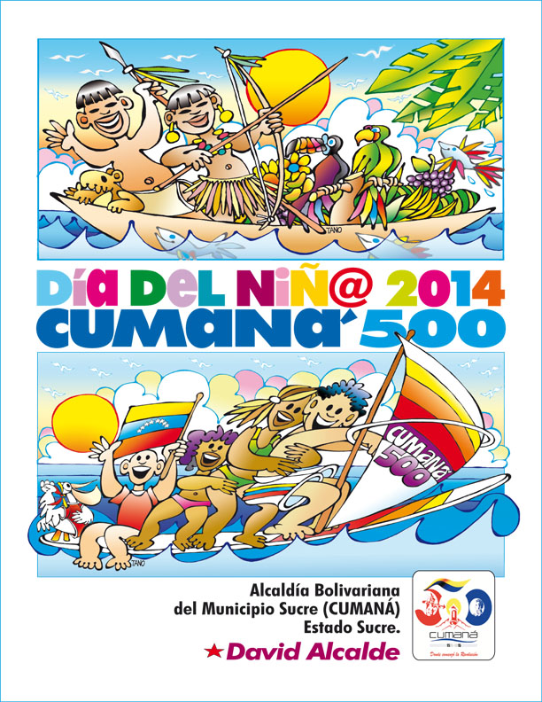 Afiche de la Alcaldía de Cumaná por el Día de las Niñas y Niños 2014