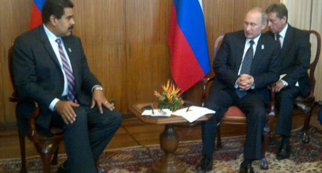 Los presidentes Nicolás Maduro y Vladimir Putin