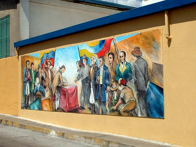 Programa "Mérida Artistica" con su primer mural "Nuestra Indepedencia, versión actual (Foto año 2006)