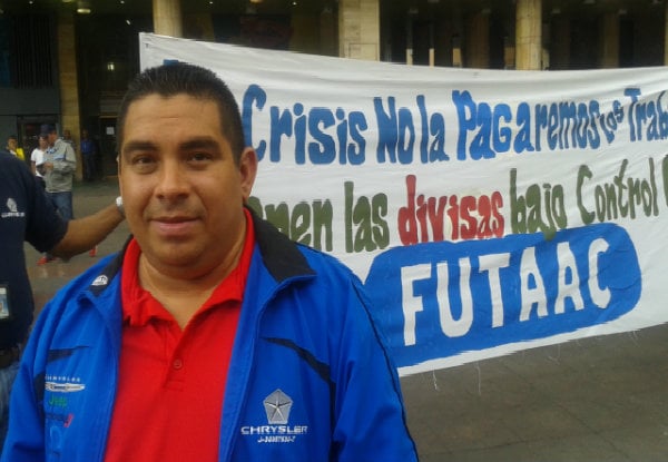 Cristian Pereira, dirigente sindical de la Federación de la Industria Automotriz.
