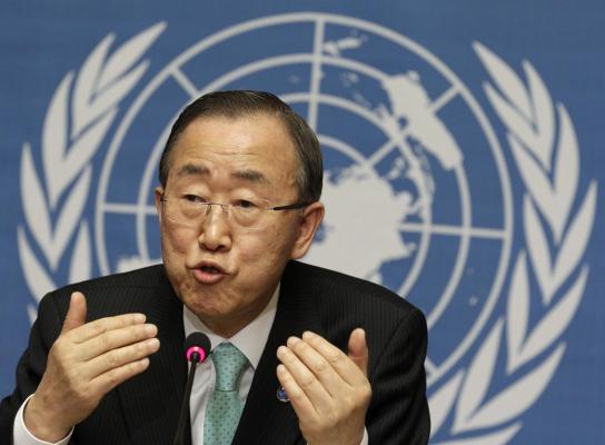 El secretario general de la Organización de las Naciones Unidas (ONU), Ban Ki-Moon