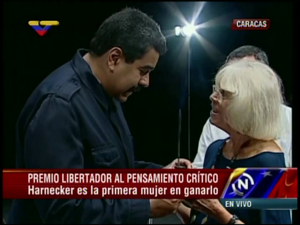 Presidente Nicolás Maduro entrega el Premio Libertador al Pensamiento Crítico 2014 a la socióloga Marta Harnecker