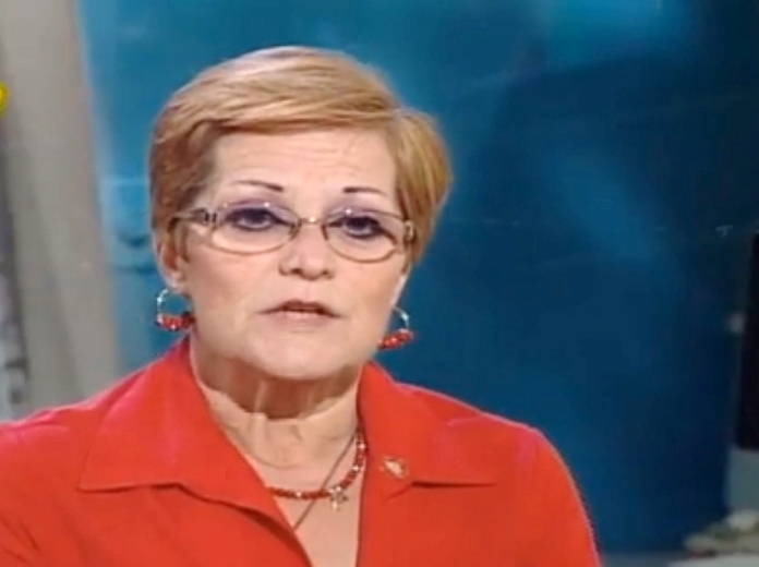 La vocera de la Central Obrera UNETE, Marcela Máspero