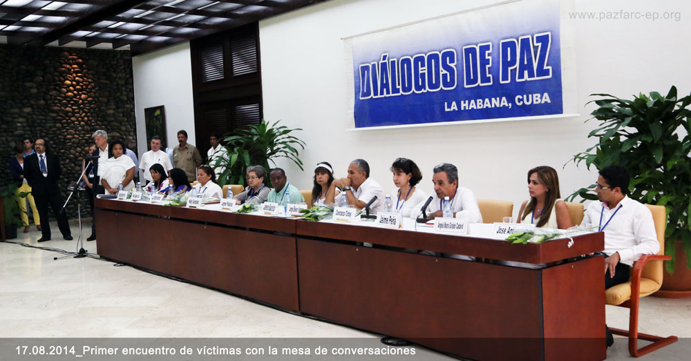 Primer Encuentro de víctimas en la mesa de conversaciones de paz en La Habana