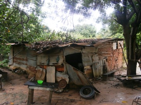 La casa donde vivien están en condiciones infrahumanas