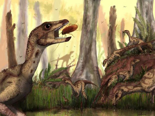 Impresión de un artista de como pudo haber sido el dinosaurio Laquintasaura Venezuela