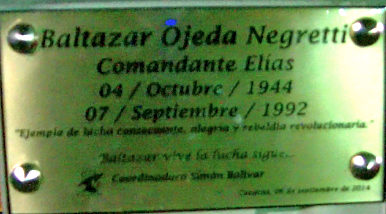 Homenaje a Baltazar Ojeda Negretti, Comandante Elías