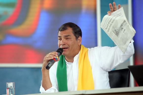 El presidente rafael Correa