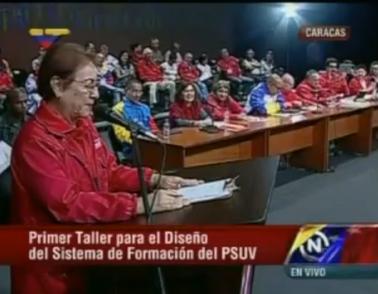 La delegada del PSUV por la región andina María Uribe