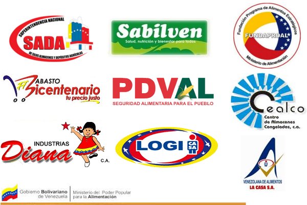 Entre ellos se encuentran los representantes de la Red de Abastos Bicentenario, Pdval, Sada, Industrias Diana y Fundaproal.