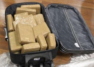 Condenado por tráfico de cocaina que llevaba en varias maletas