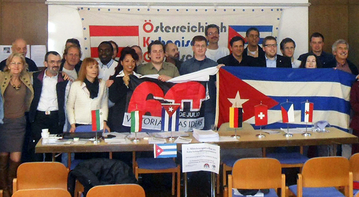 Solidaridad con los 5 heroes cubanos en Viena
