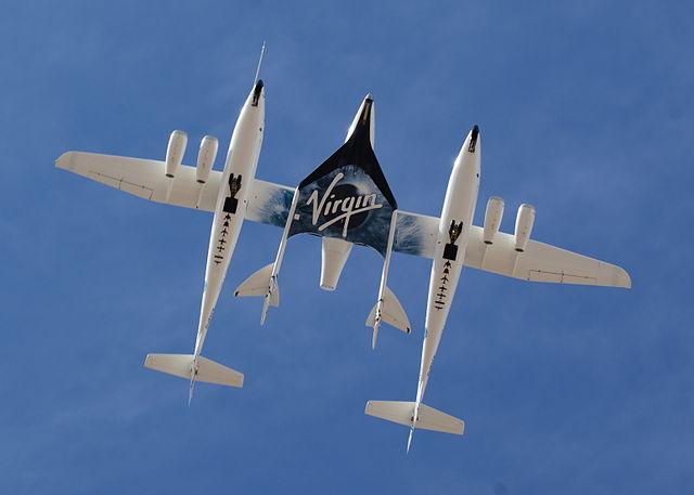 El avión espacial SpaceShipTwo de la compañía Virgin Galactic