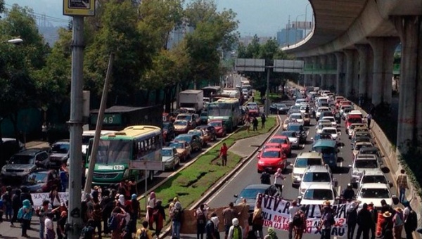 Protesta vial en México