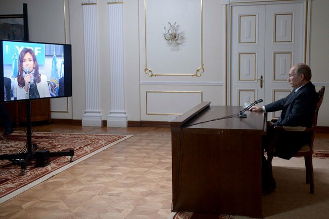 Cristina Fernández y Vladimir Putin.