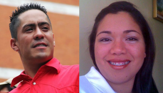 El diputado Robert Serra, y la joven María Herrera, asesinados