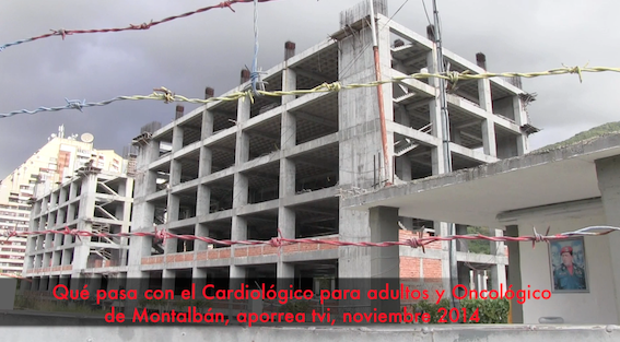 Chávez observa y espera por la culminación de las obras civiles del Cardiológico para adultos y Oncológico de Montalbán, el 3 de noviembre de 2014