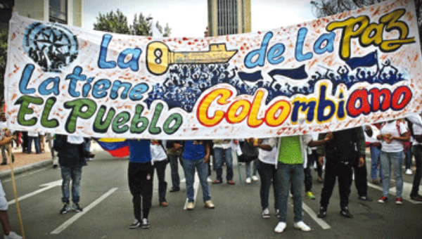 Colombianos se movilizan para respaldar proceso de paz