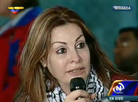 La embajadora de Palestina en Venezuela, Linda Sabeh Alí.