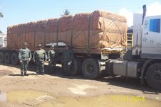 gandola con 640 sacos de harina de trigo industrial retenida por el Zodi