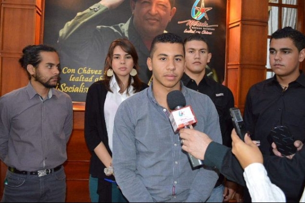 Javier Malambo, miembro de la Juventud del Partido Socialista Unido de Venezuela (PSUV)