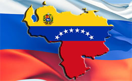 Banderas de Venezuela y Rusia