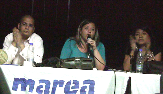 Zuleika Matamoros presentó a Lucia Martínez Romero en el Seminario Nacional de Marea Socialista