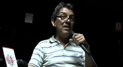 Antonio Angulo durante su intervención en el Seminario Nacional de Marea Socialista