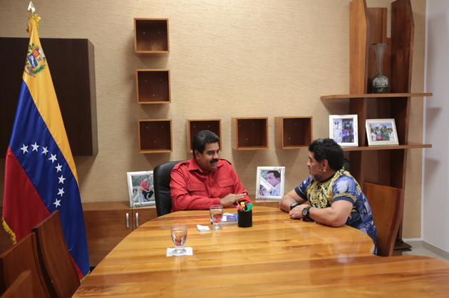 El presidente Maduro con Diego Armando Maradona