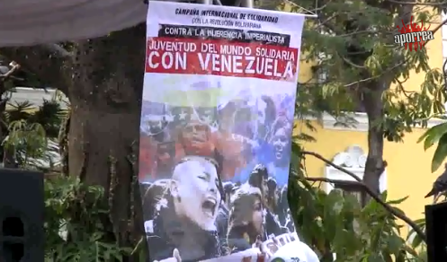 Juventud del mundo solidaria con Venezuela, contra la injerencia imperialista