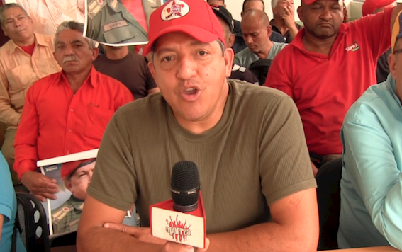 Marco Antonio Garcia, secretario general del Sindicato Unión Socialista de Trabajadores y Trabajadoras del Municipio Bolivariano Libertador: "No estamos dispuestos a que la bota yankee se imponga aquí en Venezuela"