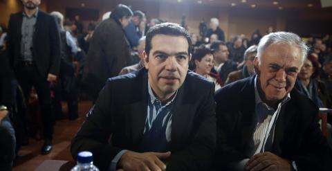 Alexis Tsipras durante el comité de Syriza en Atenas