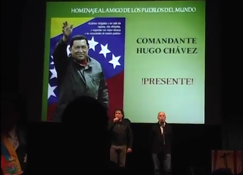 Acto recordando al gigante Chávez desde Bilbao.