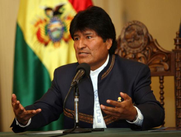 El presidente de Bolivia,  Evo Morales
