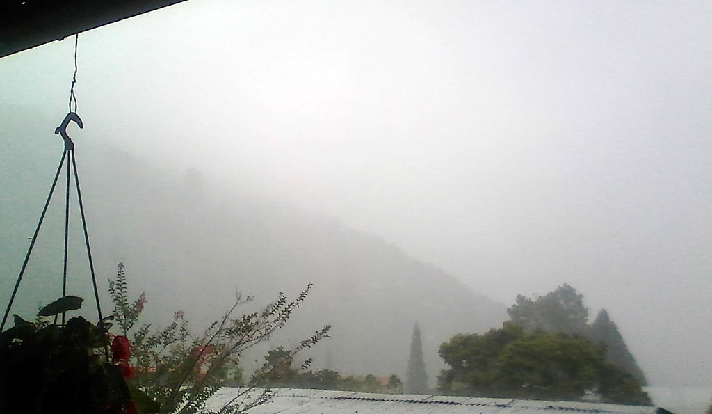 Imagen captada hace una hora aproximadamente, y todavía llueve en la ciudad de Mérida