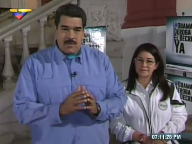 Presidente Maduro y primera combatiente Cilia Flores