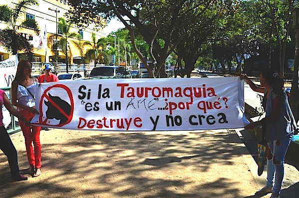 En Maracay protestaron por corridas de toros