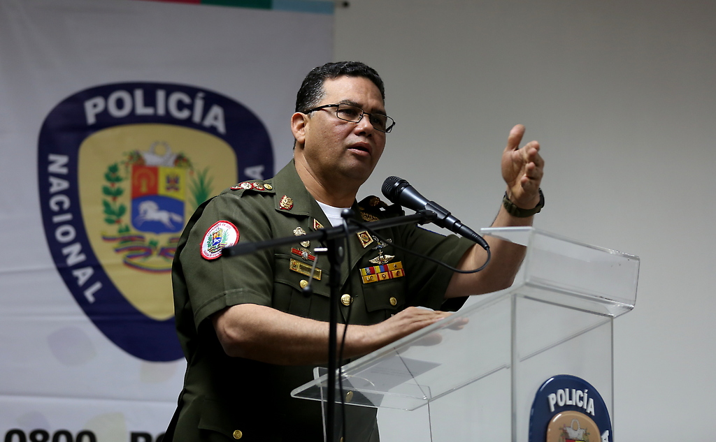 El ministro del Poder Popular para Relaciones, Interiores Justicia y Paz, M/G Gustavo González López