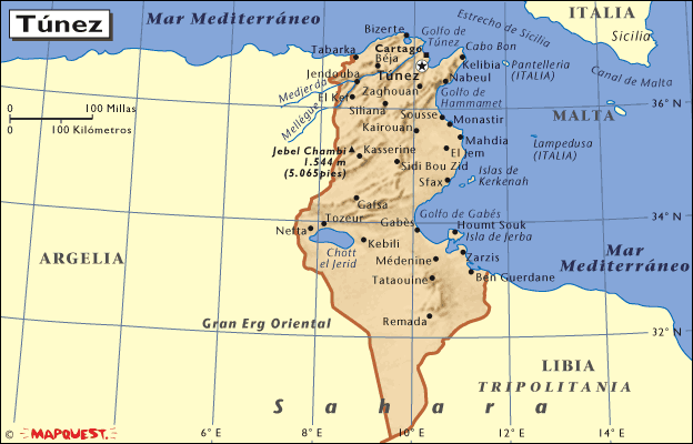 Túnez (mapa)