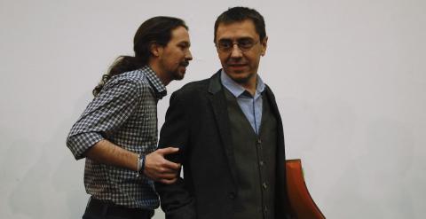 Pablo Iglesias y Juan Carlos Monedero, en una imagen de archivo