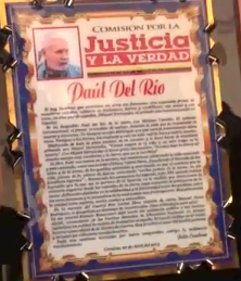 Placa en honor a  Paul Del Río en el cuartel San Carlos