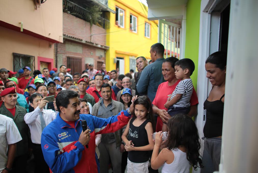 El presidente Maduro en la Parroquia 23 de Enero.