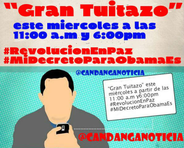 Las etiquetas #MiDecretoParaObamaEs y #RevoluciónEnPaz