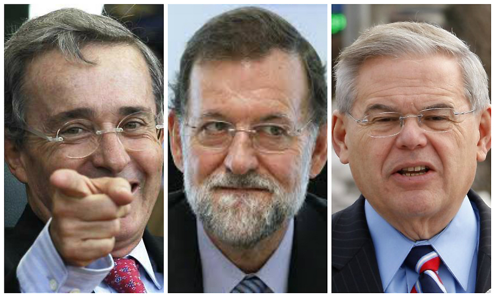 Uribe, Rajoy y Menendez