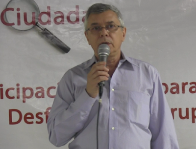 Gonzalo Gómez durante su intervención en la Plataforma de la Auditoría Pública y Ciudadana en el Colegio de Ingenieros de Venezuela